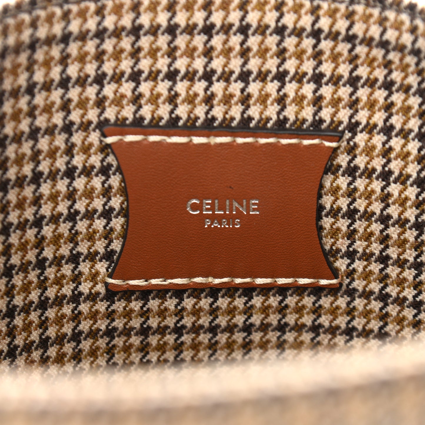 Smooth Calfskin Tweed Nano Big Bag Bucket Tan