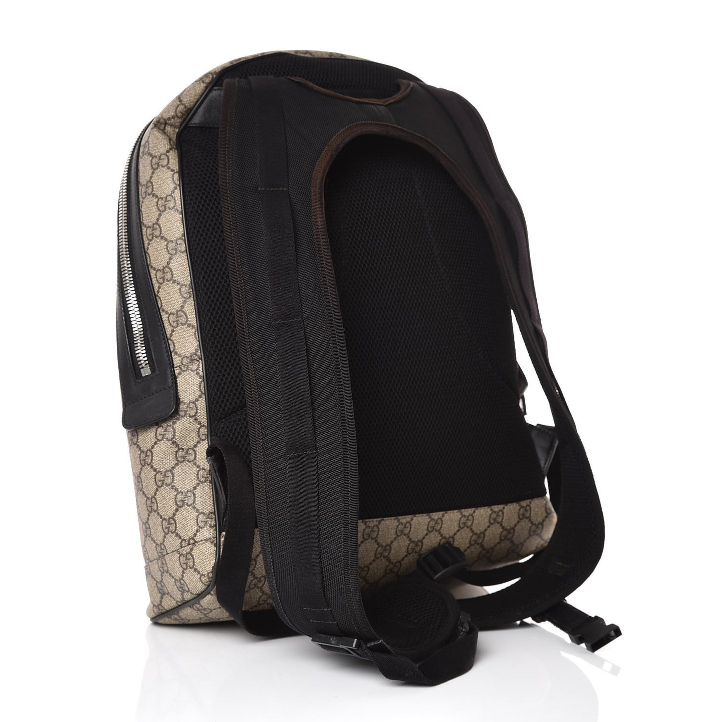 GG Supreme Monogram Web Dome Backpack Black