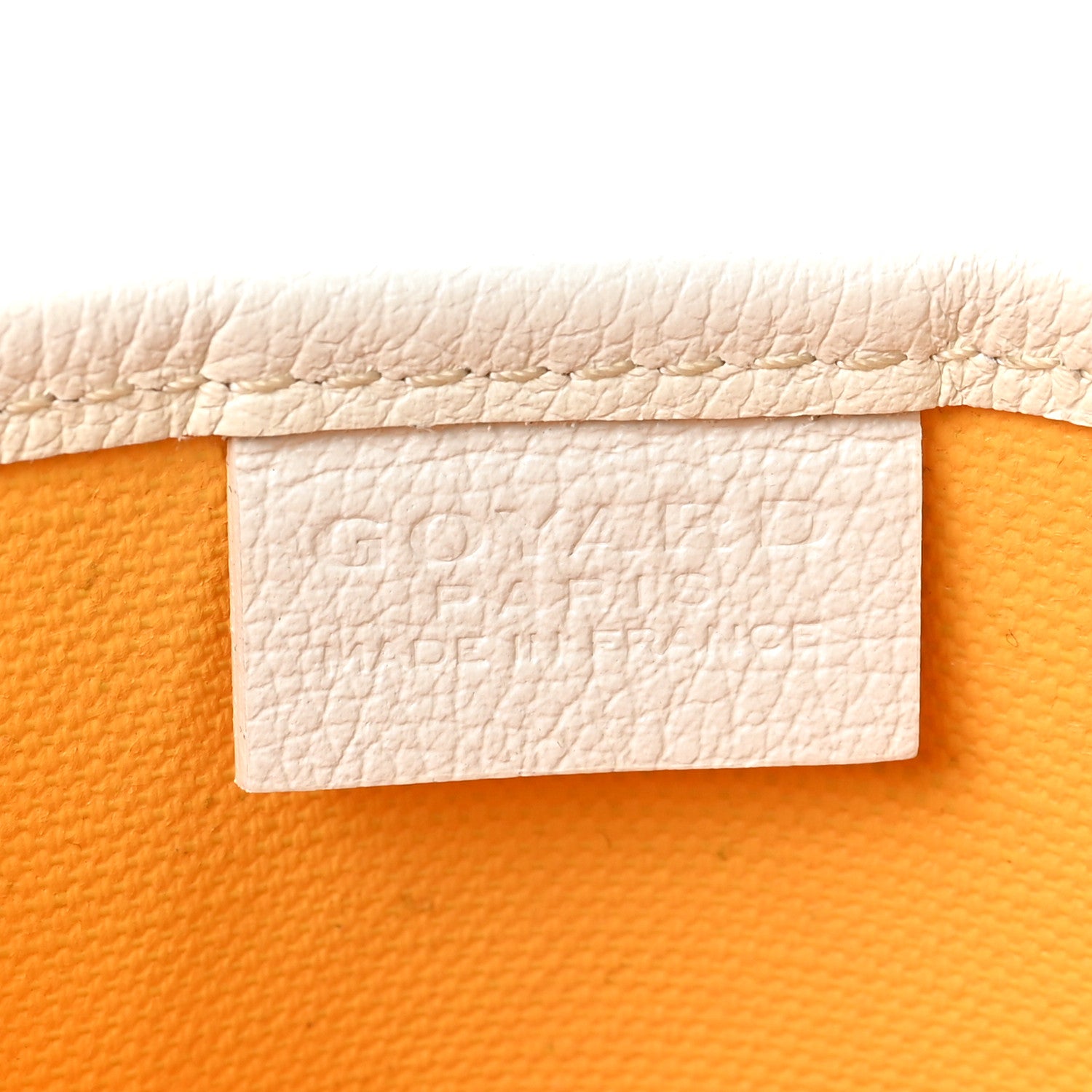 Goyard Goyardine Poitiers Claire Voie Tote White Yellow 6 of 8
