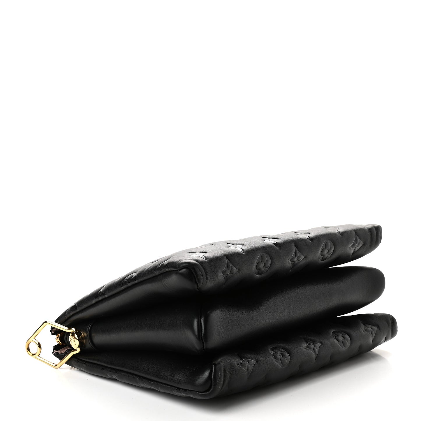 Lambskin Embossed Monogram Coussin PM Black