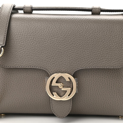 Gucci Dollar Calfskin Interlocking G Top Handle Shoulder Bag Loess 8 of 10