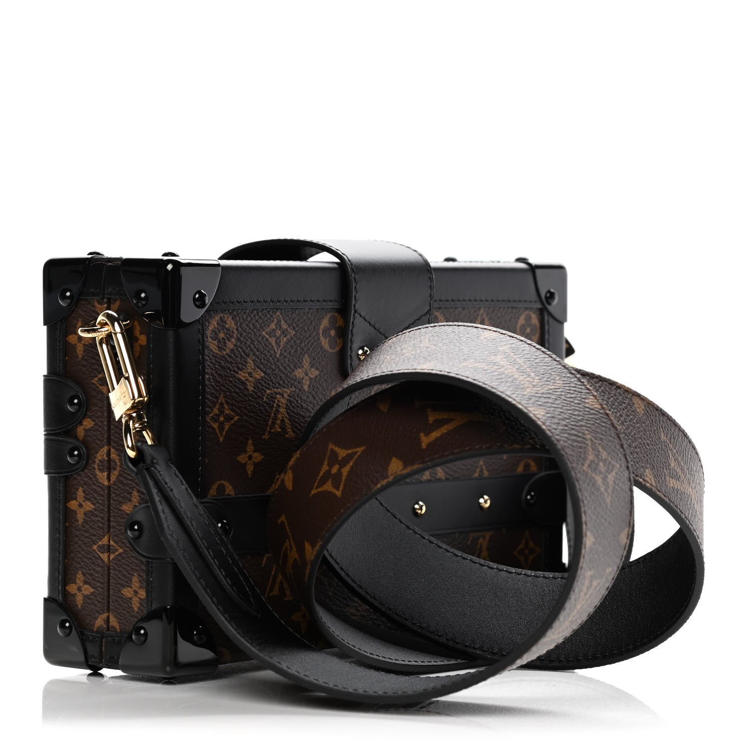 Louis Vuitton Monogram Chain Petite Malle Black 2 of 8