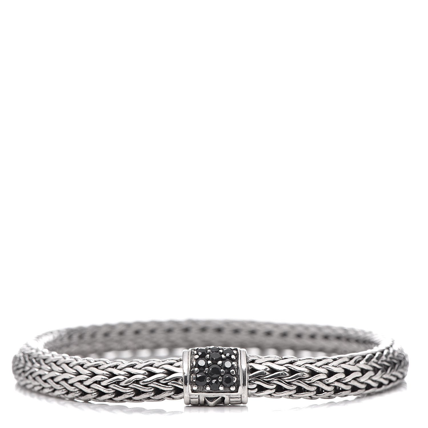 John Hardy Sterling Silver Black Sapphire 6.5mm Classic Chain Bracelet 1 of 5