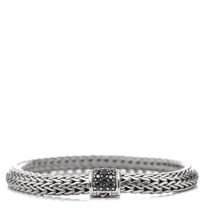 John Hardy Sterling Silver Black Sapphire 6.5mm Classic Chain Bracelet 1 of 5