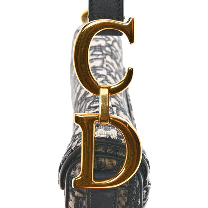 Christian Dior Oblique Saddle Bag Blue 11 of 14