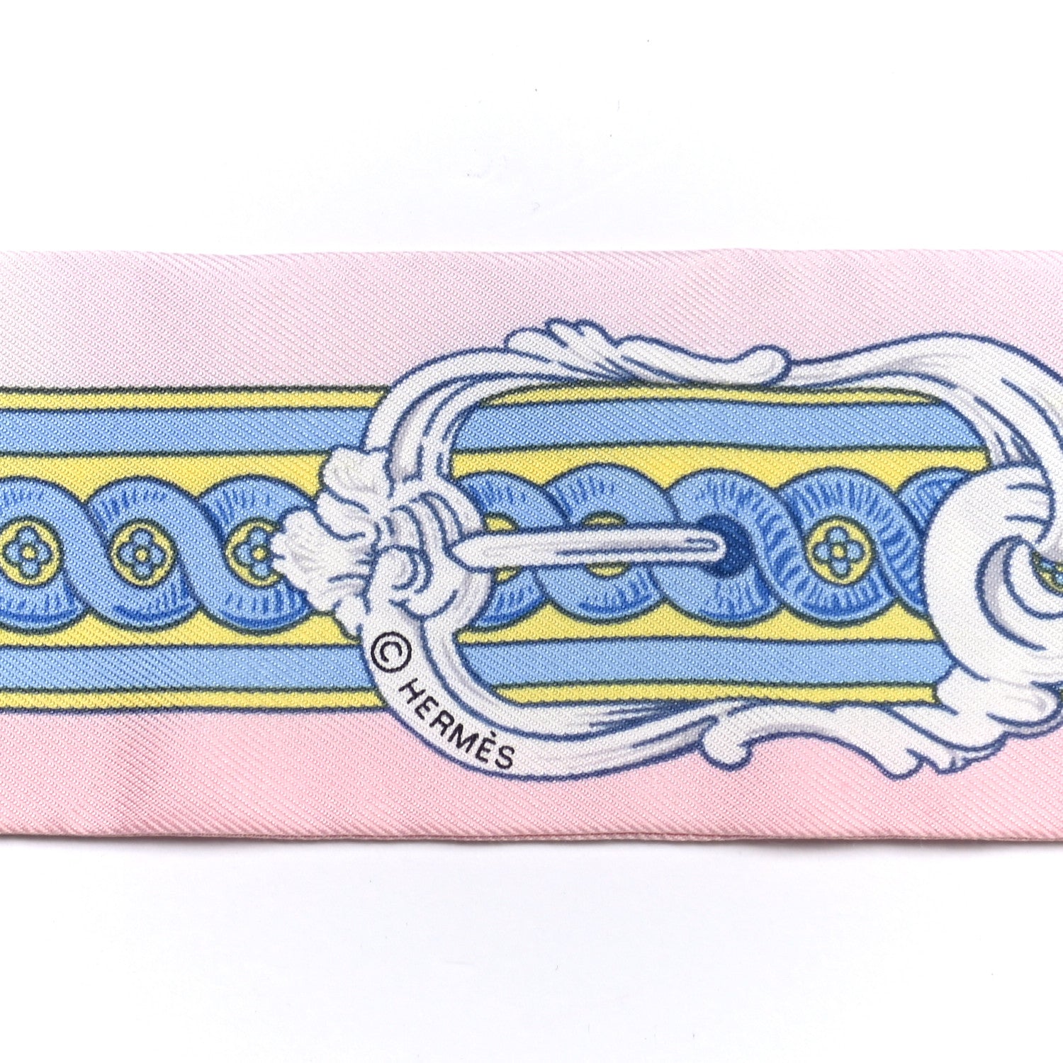 Hermes Silk Bride De Cour Twilly Rose Pale Ciel 3 of 4