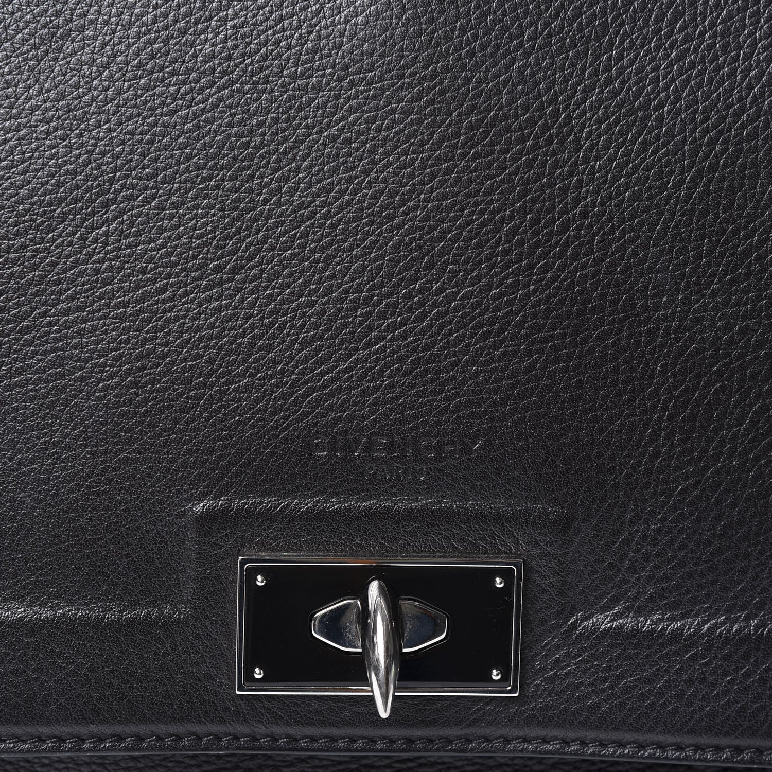 Givenchy Grained Calfskin Medium Shark Lock Satchel Black 11 of 14