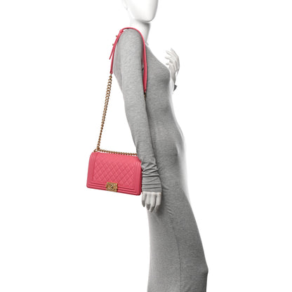 Chanel Lambskin Quilted Medium Boy Flap Pink 2 of 10