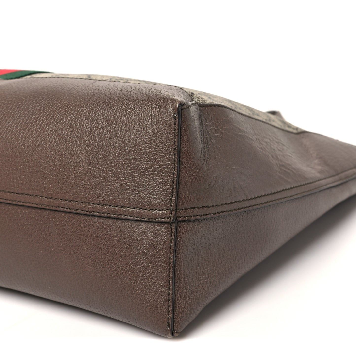 GG Supreme Monogram Web Ophidia Tote Brown