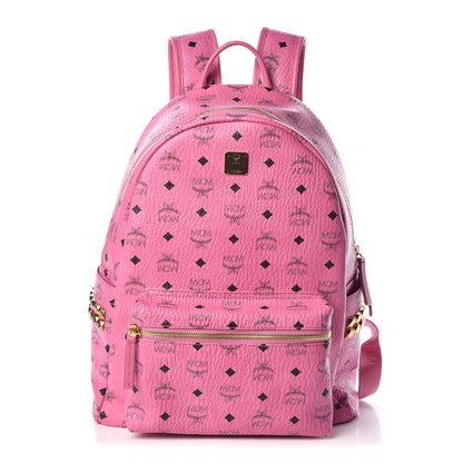 MCM Visetos Medium Side Studs Stark Backpack Pink 1 of 10