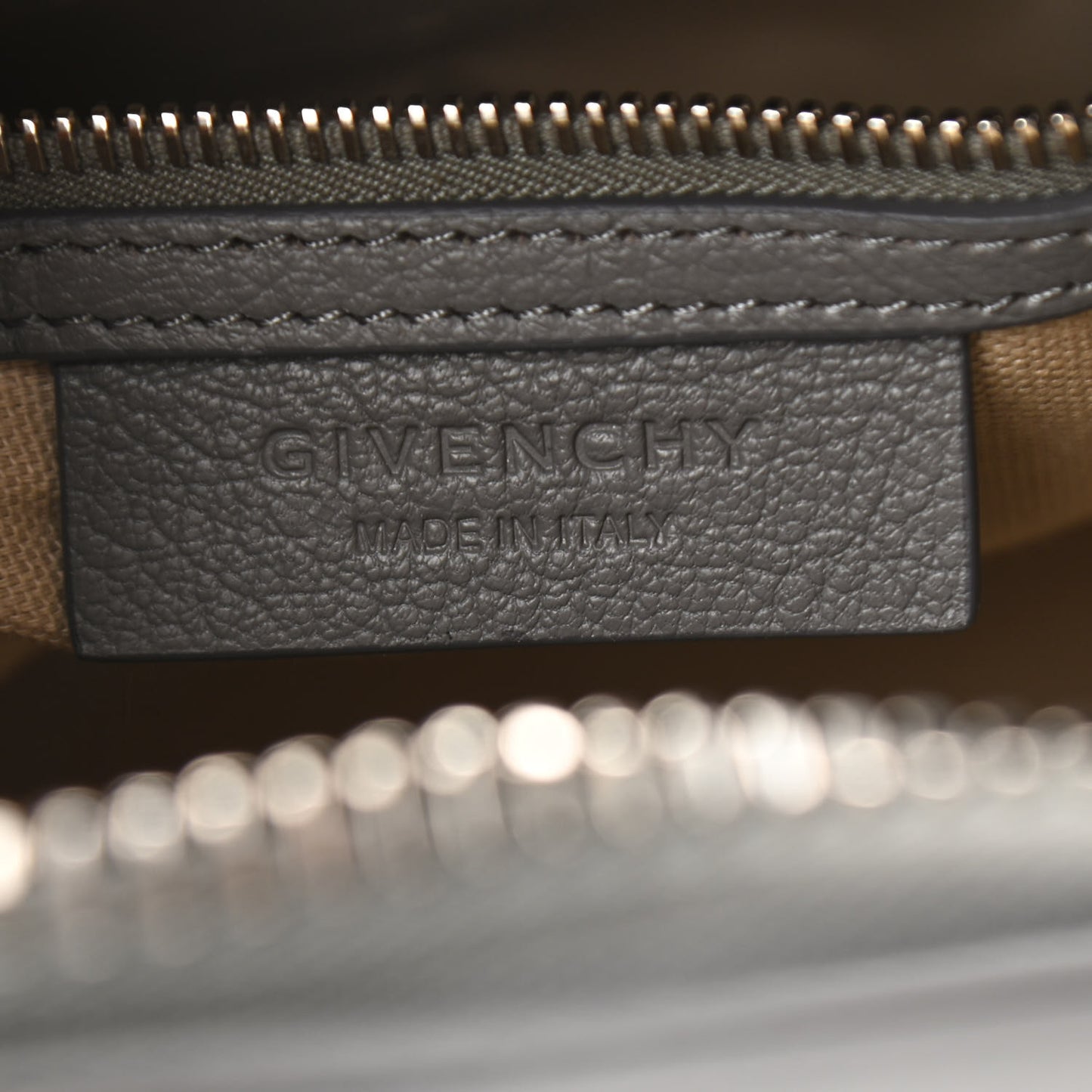 Sugar Goatskin Mini Antigona Pearl Grey