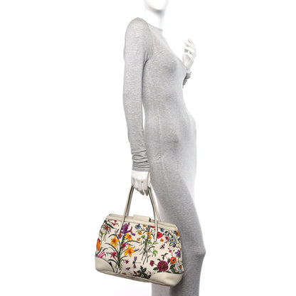 Gucci Canvas Floral Flora Tote White 2 of 11