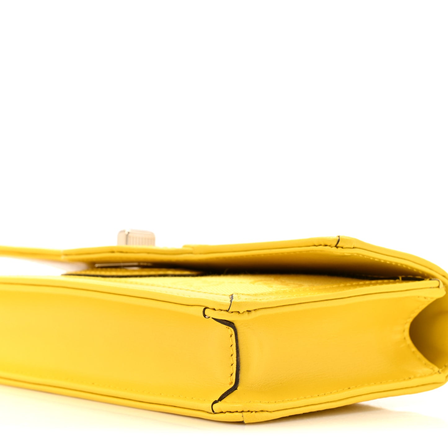 GG Monogram Scratch Lux Calfskin Mini Luce Shoulder Bag Yellow