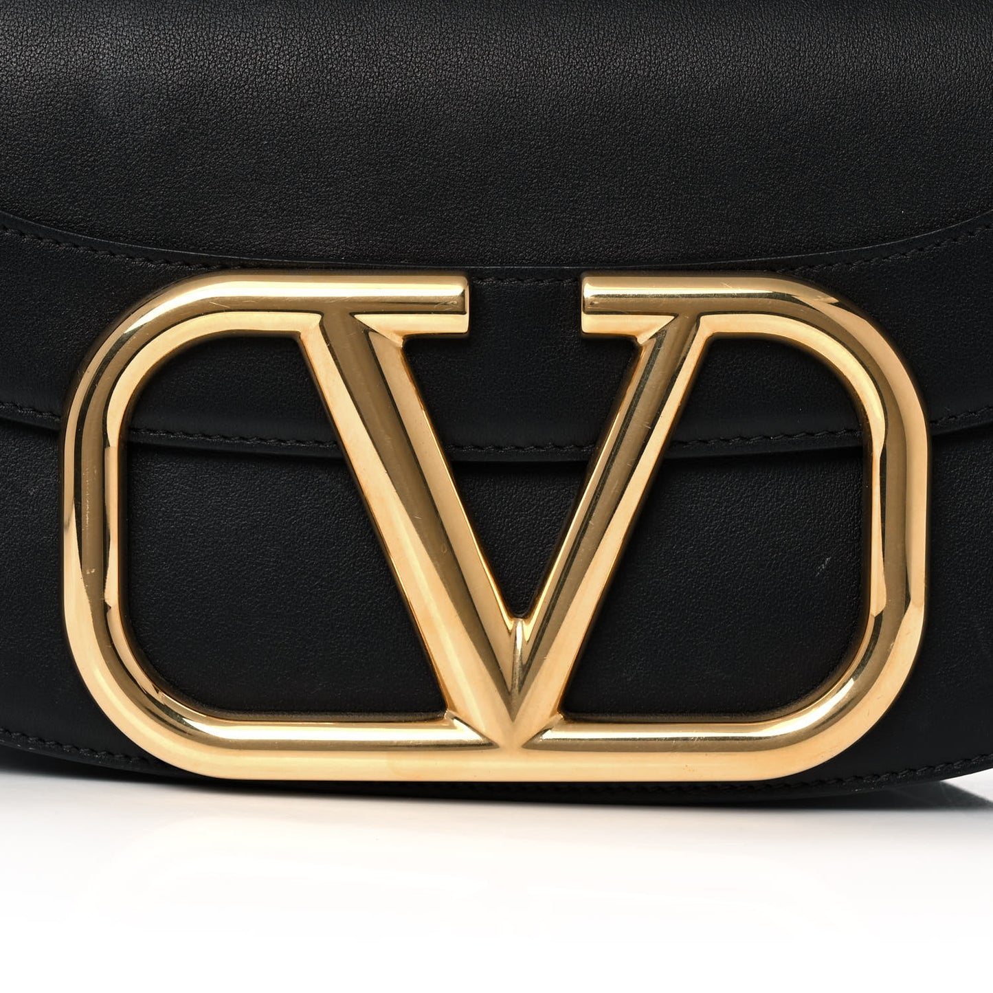 Smooth Calfskin Supervee Shoulder Bag Black