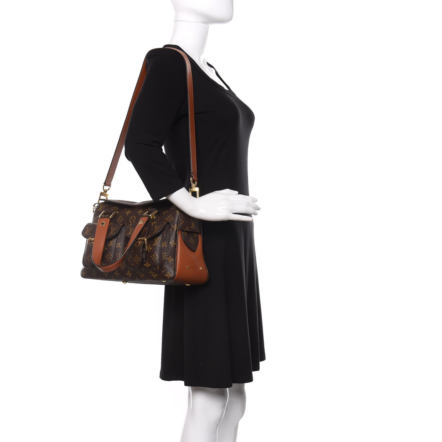 Louis Vuitton Monogram Manhattan NM Caramel 2 of 10