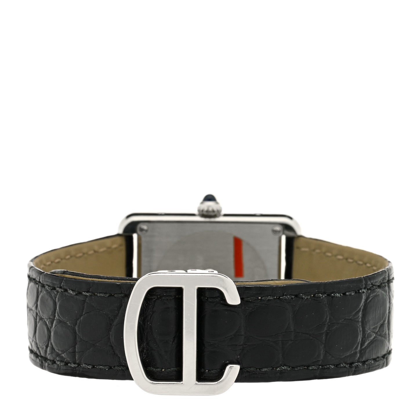Stainless Steel Calfskin 24mm Tank Solo Quartz Watch