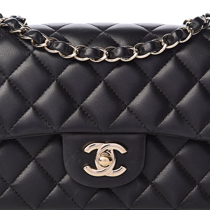 Chanel Lambskin Quilted Mini Rectangular Flap Black 8 of 12