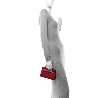 Hermes Epsom Tri-Color Mini Kelly Sellier 20 Rubis Rose Azalee Rouge H 2 of 11