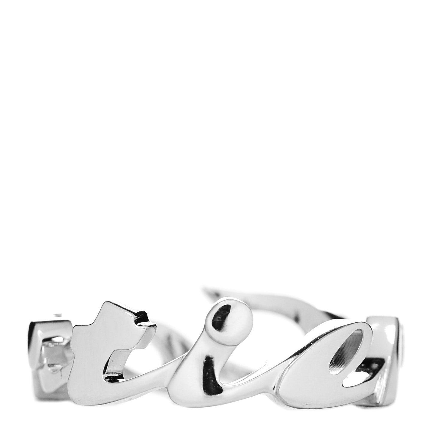 18K White Gold Signature Ring 51 5.75