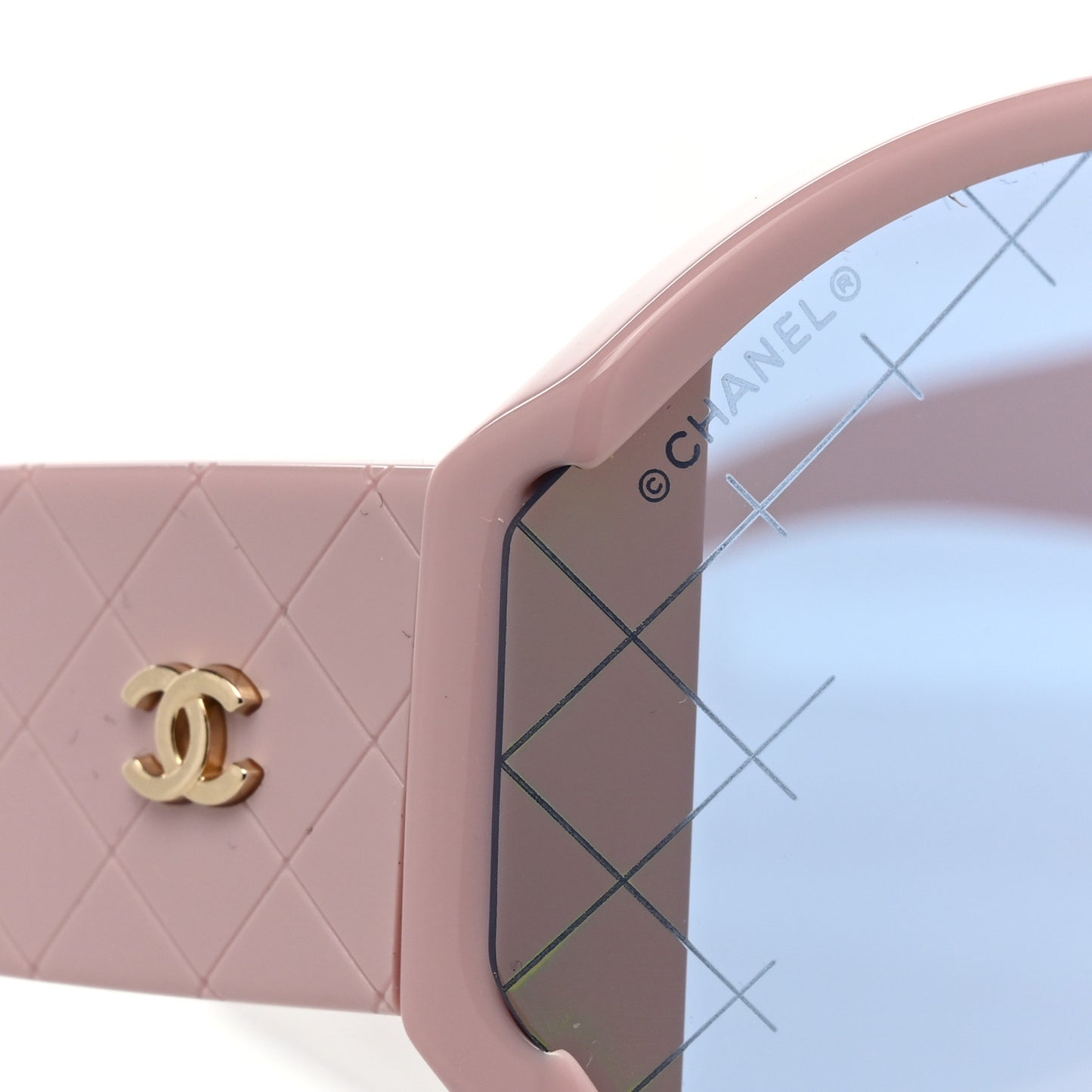 Acetate Shield Sunglasses 71476 Pink