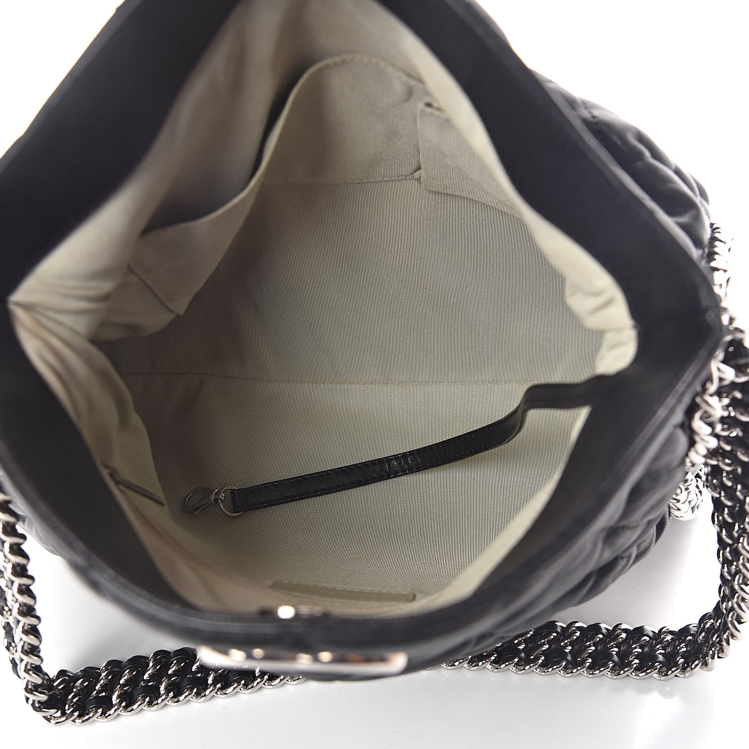 Chanel Washed Lambskin Chain Around Hobo Black 5 of 10