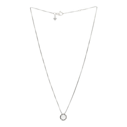 David Yurman Sterling Silver Pearl 8mm Petite Chatelaine Pendant Necklace 3 of 5