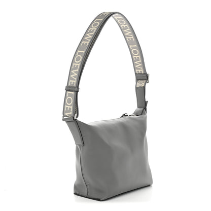 Loewe Supple Smooth Calfskin Jacquard Small Cubi Crossbody Bag Asphalt Grey 3 of 10