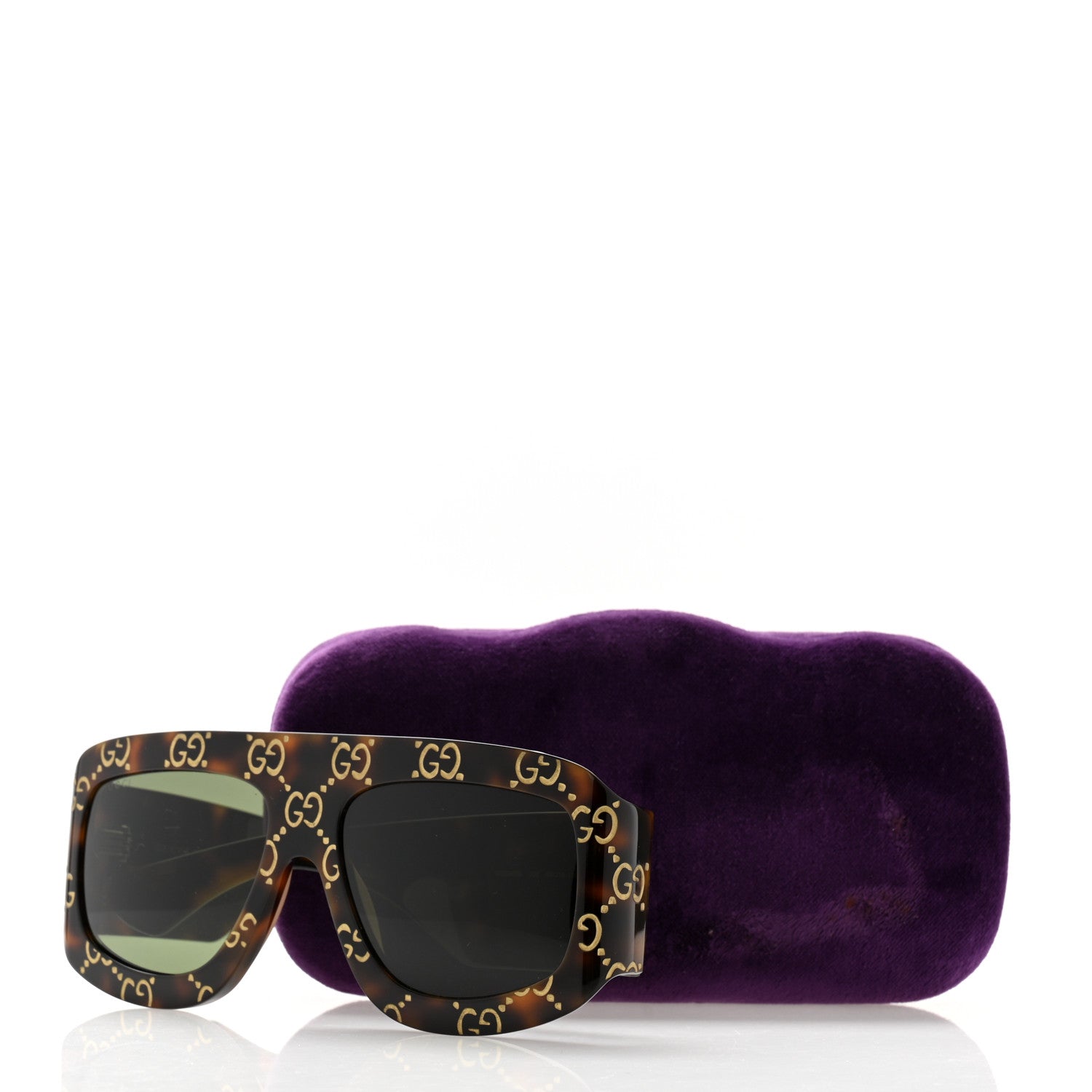 Gucci Acetate Monogram Shield Sunglasses GG0983S Havana 8 of 8