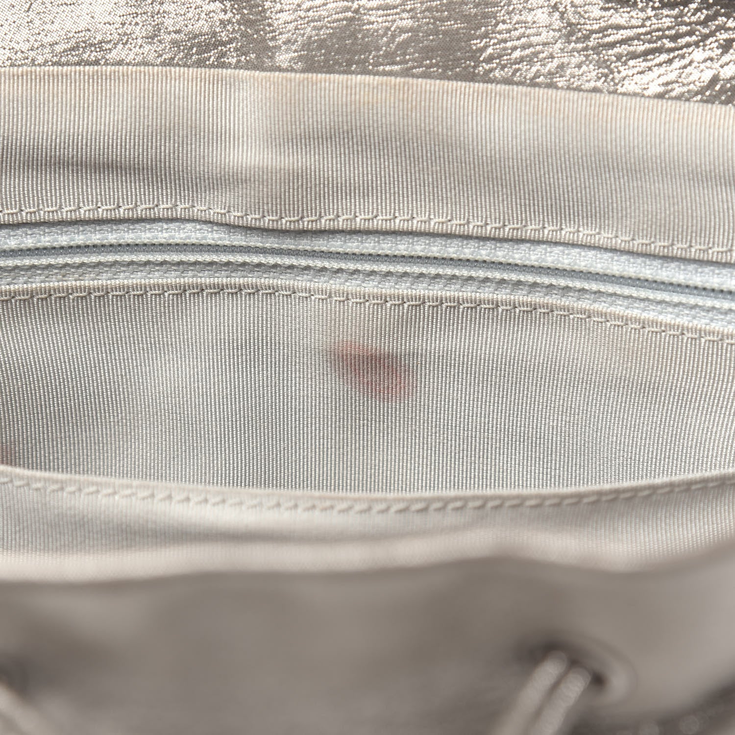 Chanel Metallic Calfskin Chevron Quilted Urban Spirit Backpack Silver 12 of 14