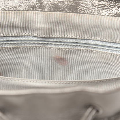 Chanel Metallic Calfskin Chevron Quilted Urban Spirit Backpack Silver 12 of 14