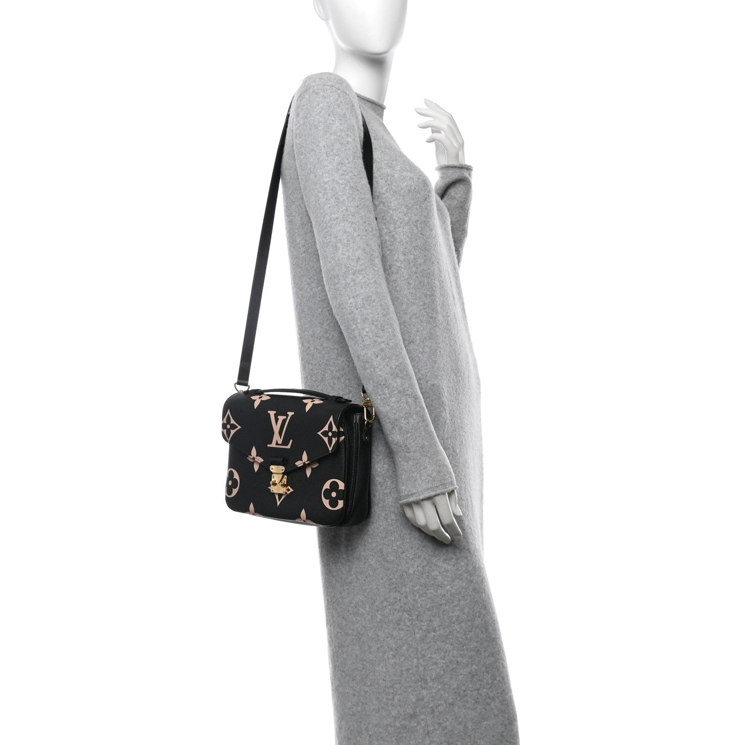 Louis Vuitton Empreinte Monogram Giant Pochette Metis Black Beige 2 of 10