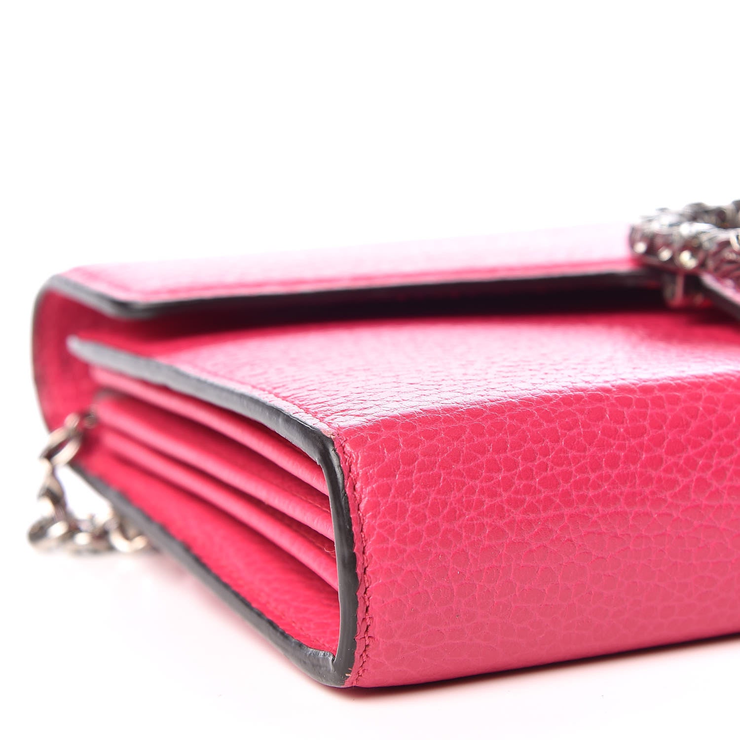 Gucci Dollar Calfskin Crystal Mini Dionysus Chain Wallet Box Pink 6 of 12
