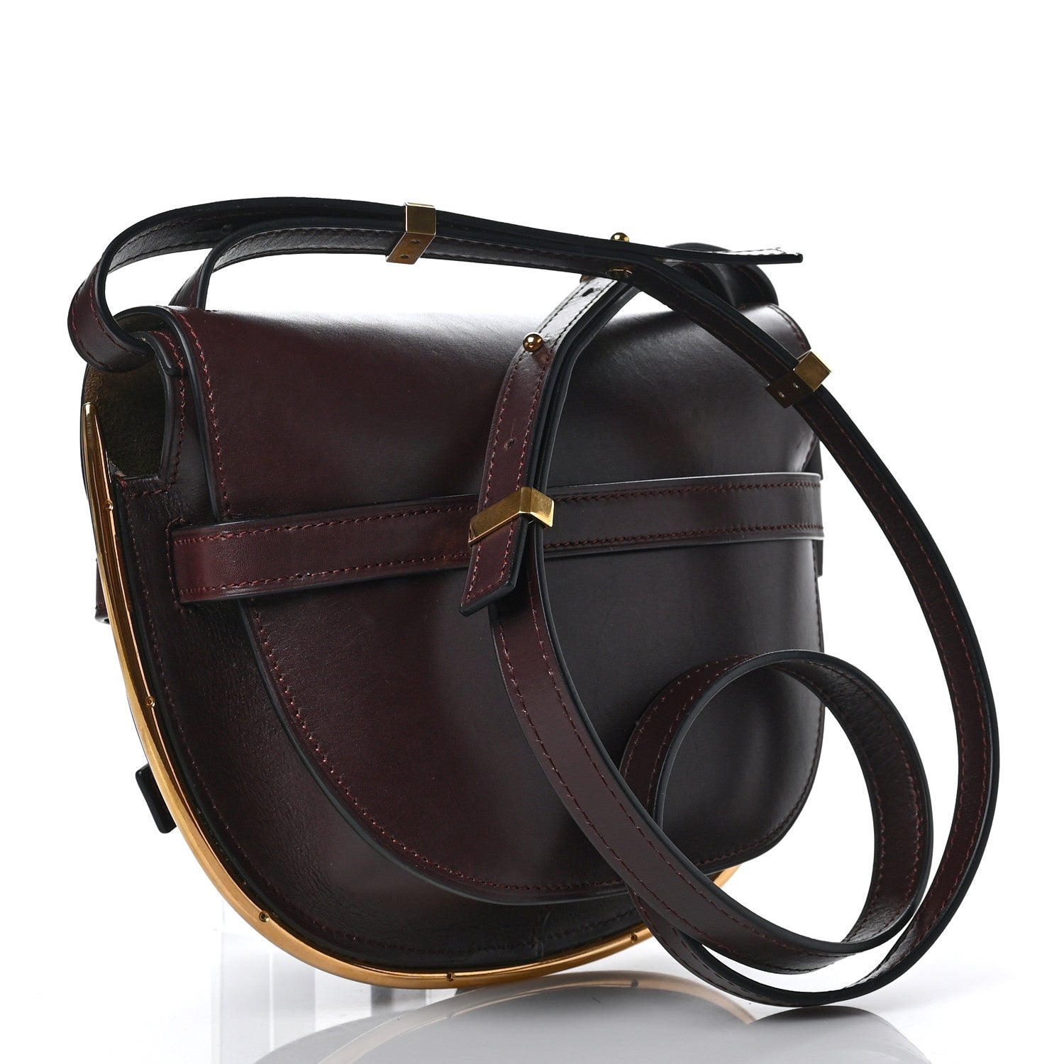 Loewe Calfskin Small Metal Gate Crossbody Bag Oxblood 3 of 12
