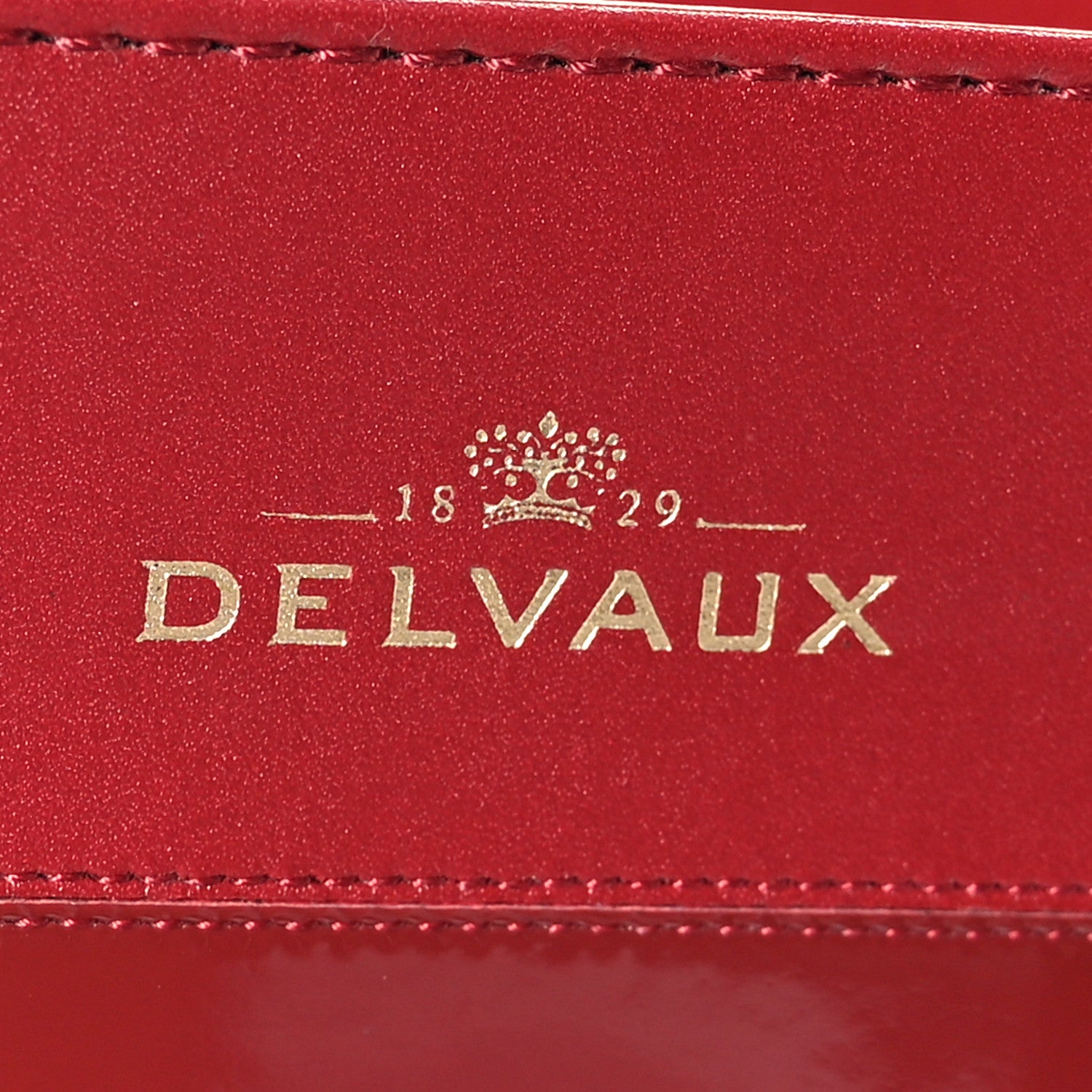 Delvaux Calfskin Patent Calfskin GM Tempete Satchel Red 7 of 13