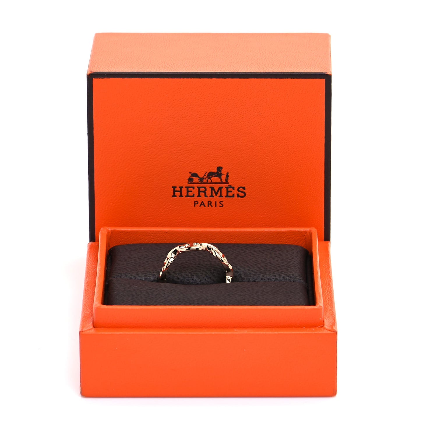 18K Rose Gold PM Chaine D'Ancre Enchainee Ring 49 4.75