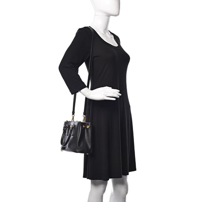 Prada Saffiano Cuir Medium Galleria Double Zip Tote Black 2 of 9