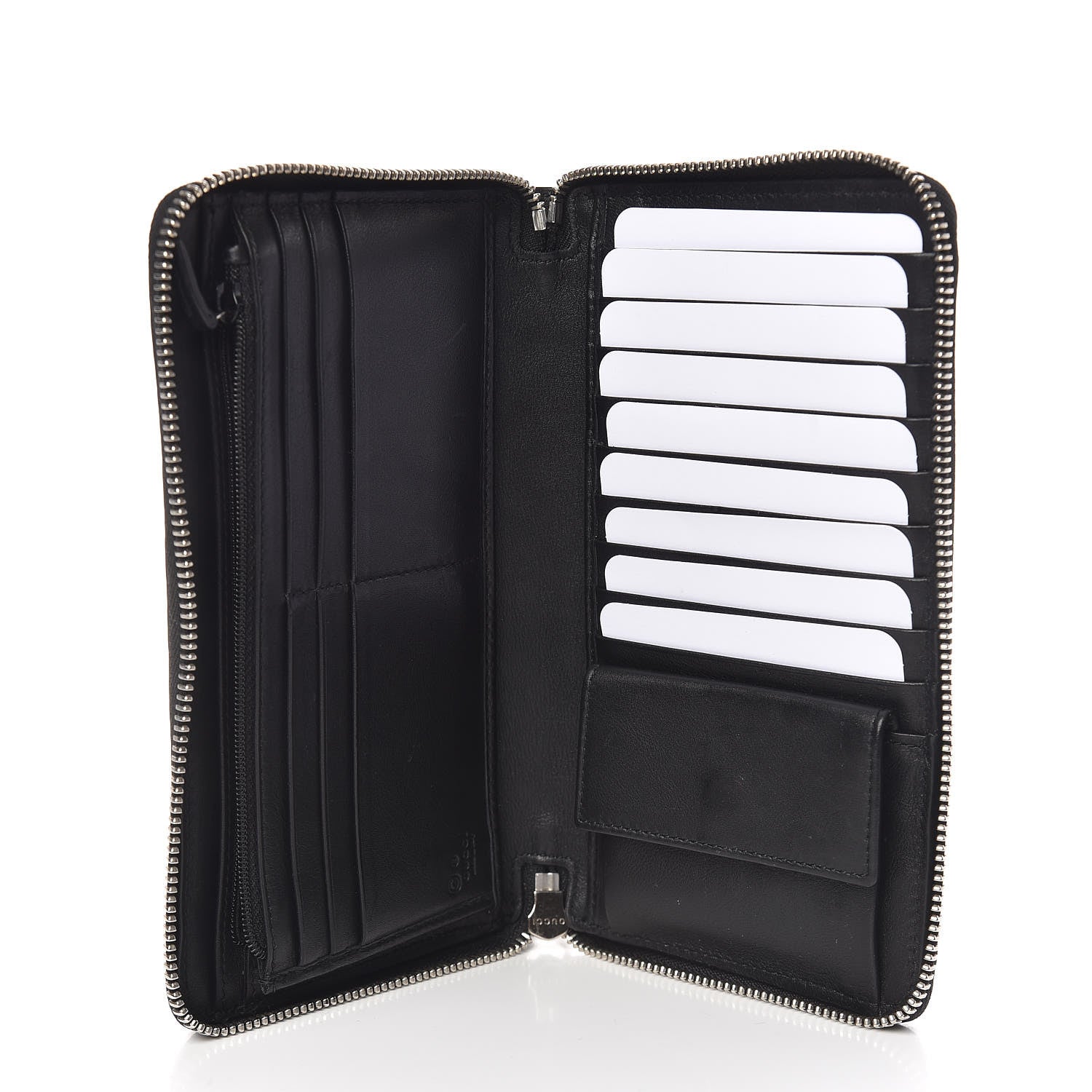 Gucci Microguccissima Large Zip Around Organizer Wallet Black 5 of 7