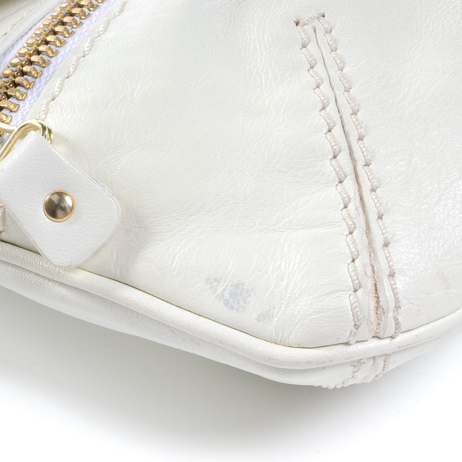 Jimmy Choo Leather Mave Foldover Clutch White 8 of 8