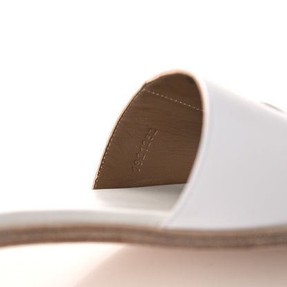 Hermes Calfskin View Sandals 37 White 8 of 12