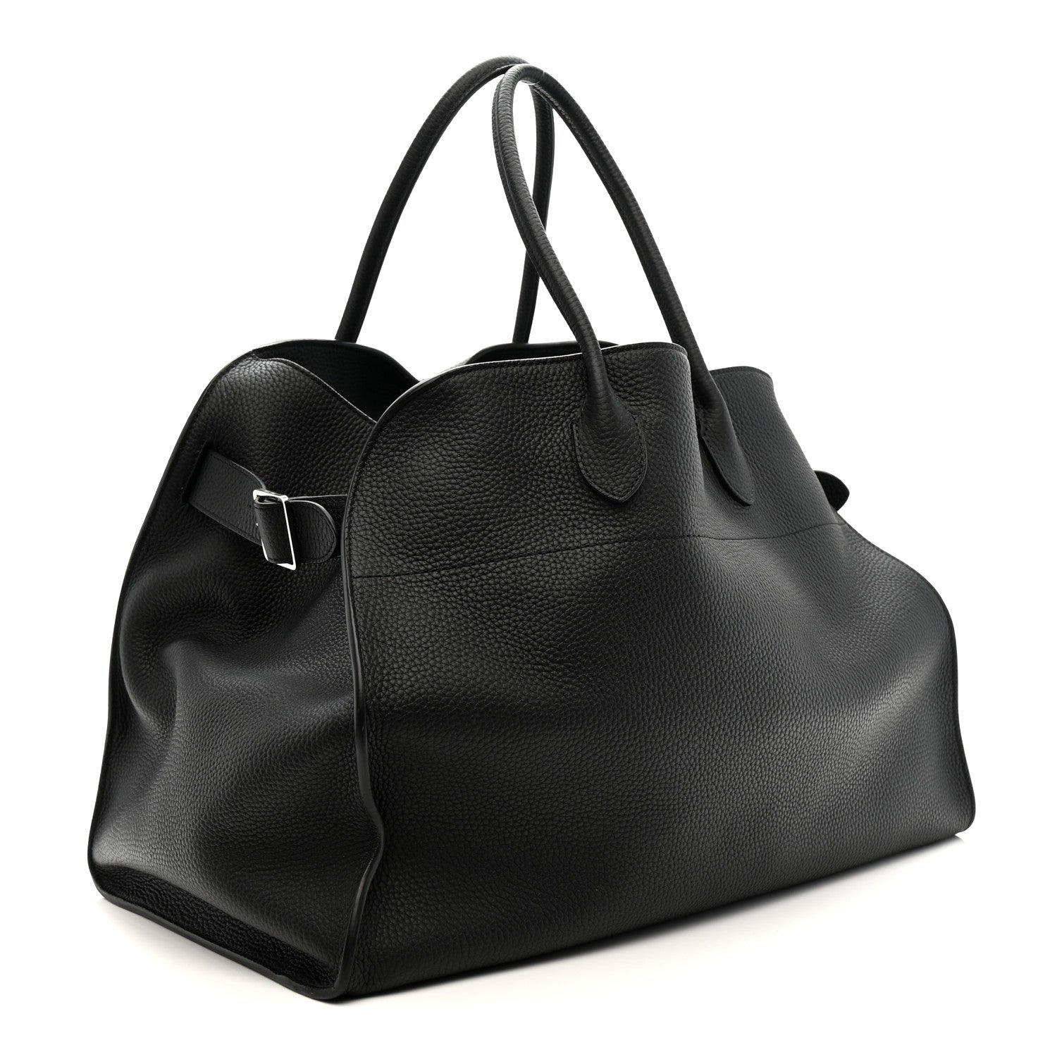 The Row Grained Calfskin Soft Margaux 17 Black 5 of 19