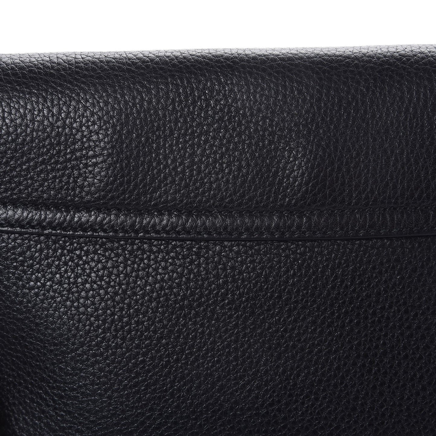 Pebbled Calfskin Medium Soho Flap Crossbody Black