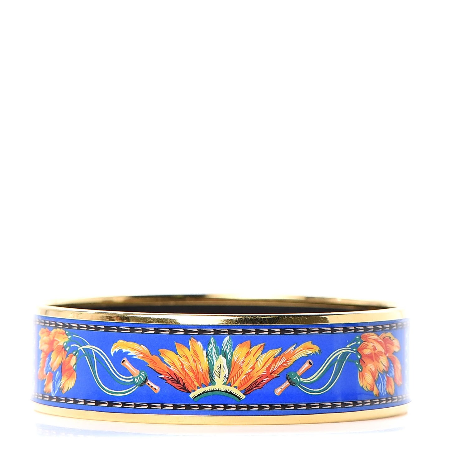 Enamel Printed Brazil Wide Bracelet 65
