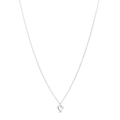Tiffany Sterling Silver Mini Paloma Picasso Loving Heart Pendant Necklace 1 of 4
