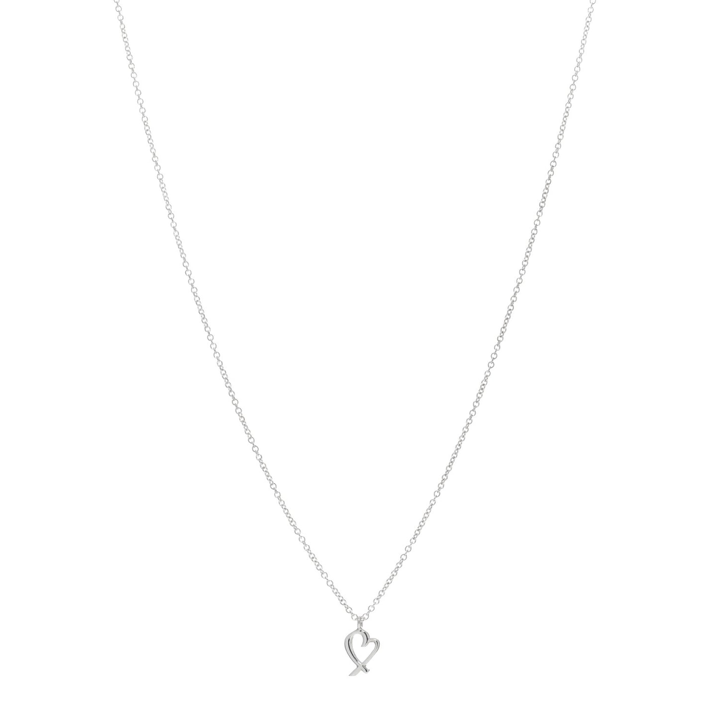 Sterling Silver Mini Paloma Picasso Loving Heart Pendant Necklace