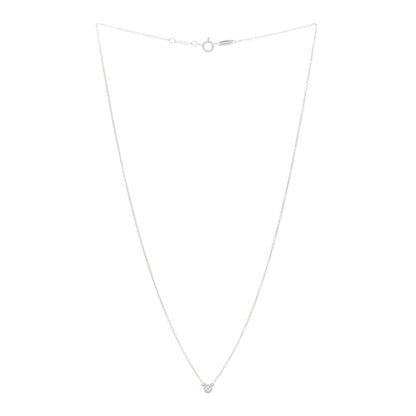 Tiffany Sterling Silver Diamond .05ct Elsa Peretti Diamonds by the Yard Pendant Necklace 2 of 4