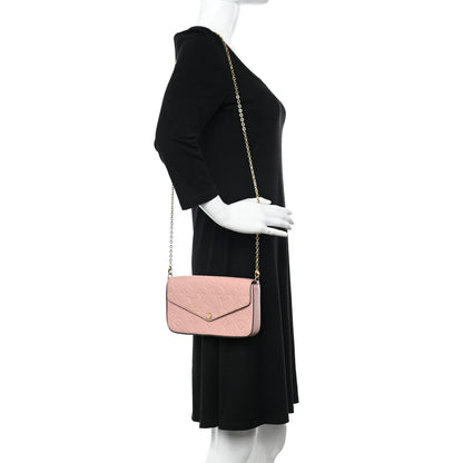 Louis Vuitton Empreinte Pochette Felicie Chain Wallet Rose Poudre 2 of 12