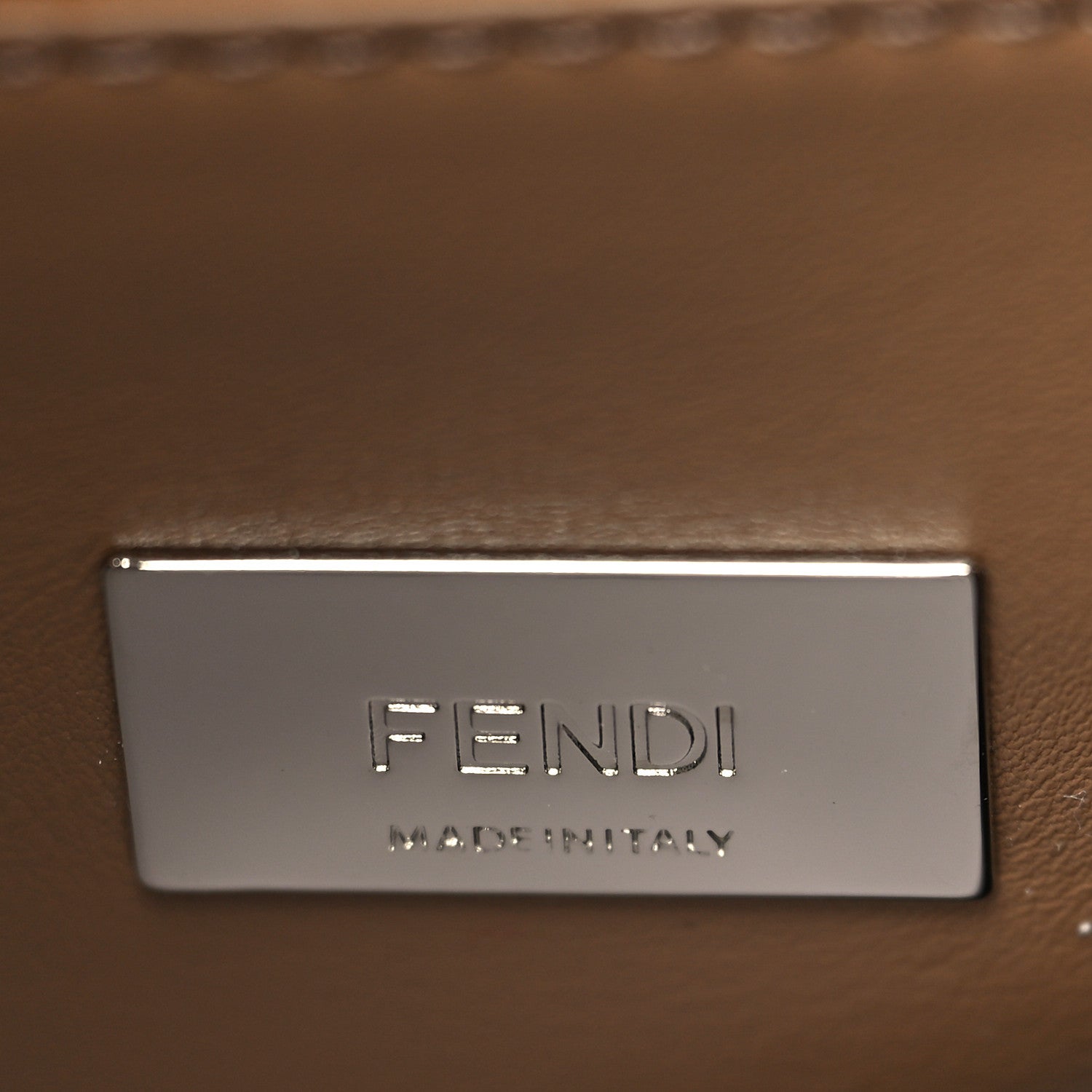 Fendi Vitello Tahiti Bi-Color Medium Peekaboo Iconic Essentially Satchel Pound Sand Nuvola 6 of 9