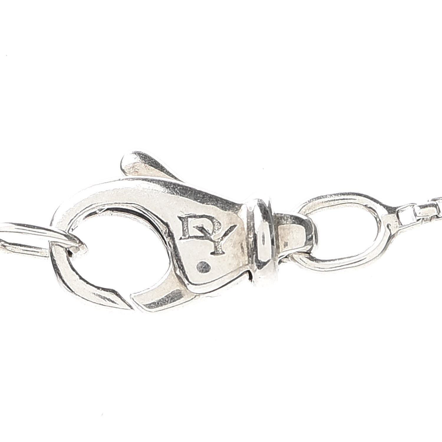 David Yurman Sterling Silver Diamond Mobile Circle Pendant Necklace 4 of 5