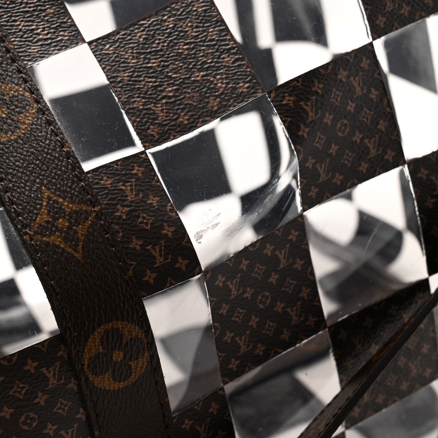 Louis Vuitton PVC Monogram Chess Keepall Bandouliere 50 10 of 11