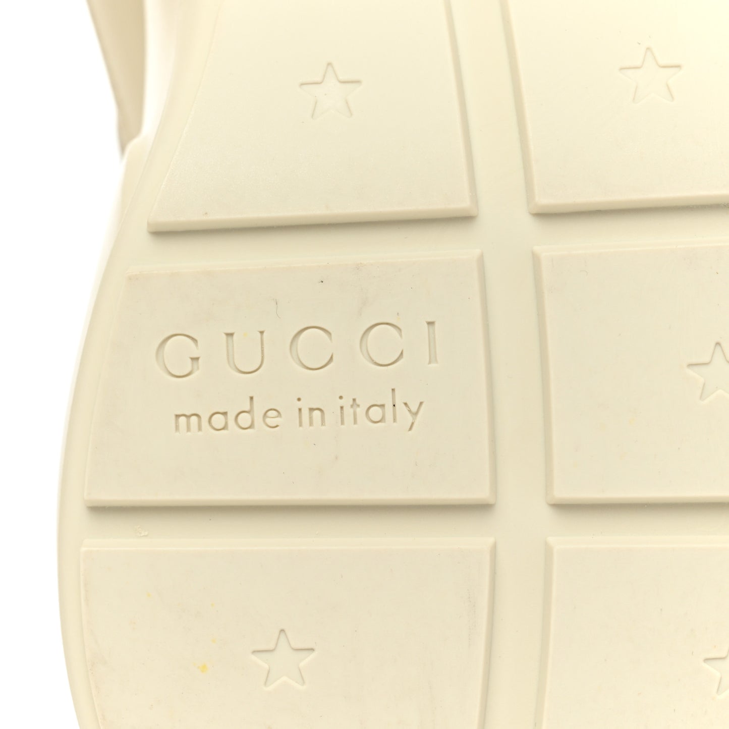 Calfskin Mens Gucci Disk Rhyton Sneakers 5 Ivory Red